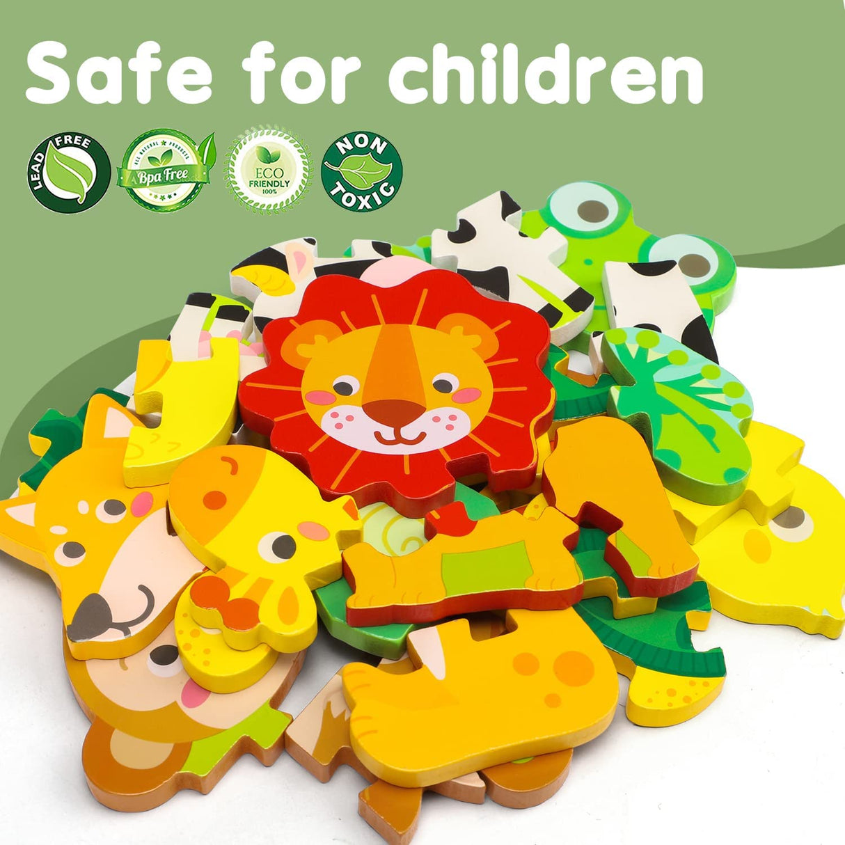 TOY Life Rompecabezas de madera para niños pequeños - ZS01004