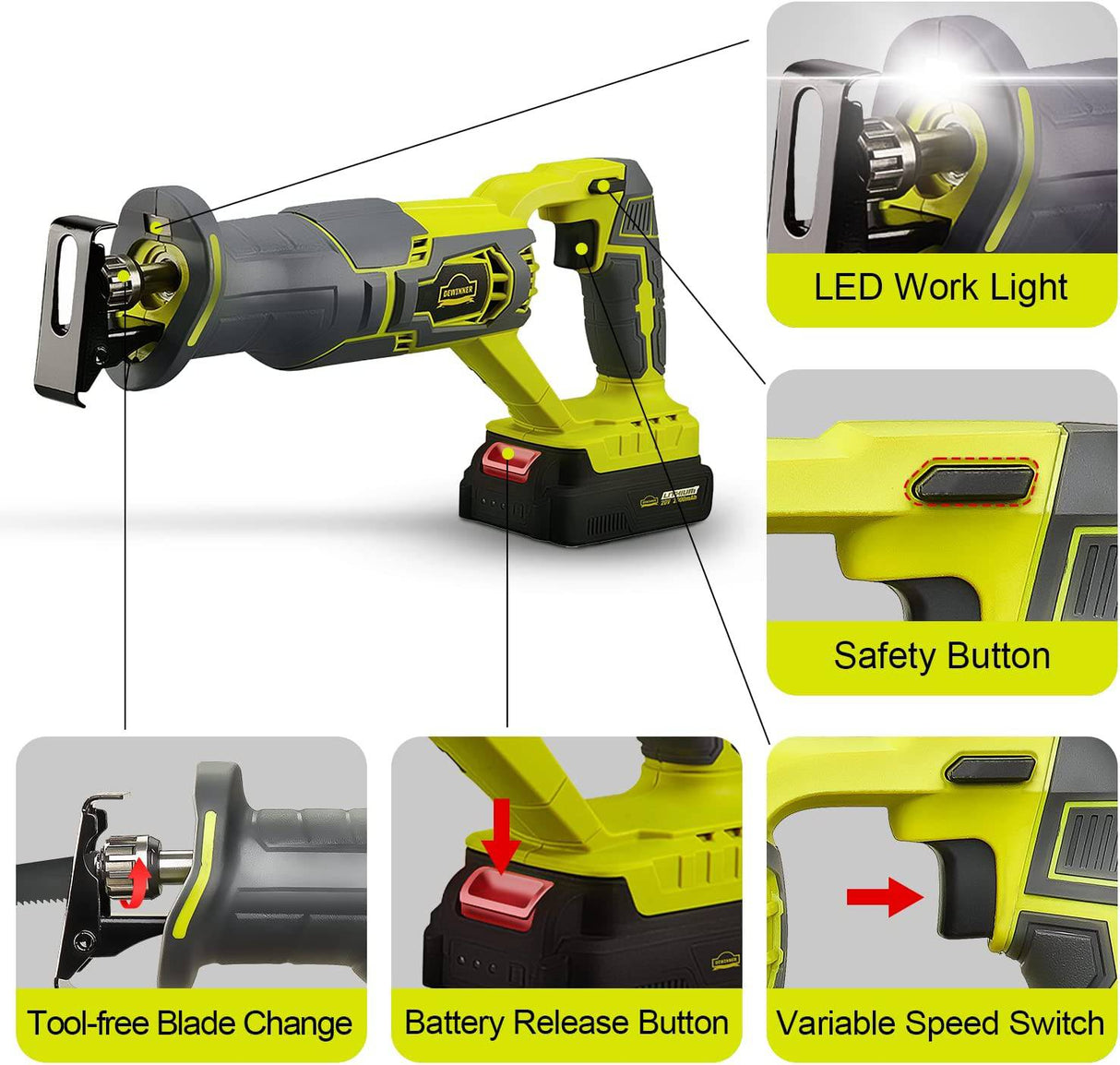 Sierra sable con velocidad variable - Herramientas RYOBI