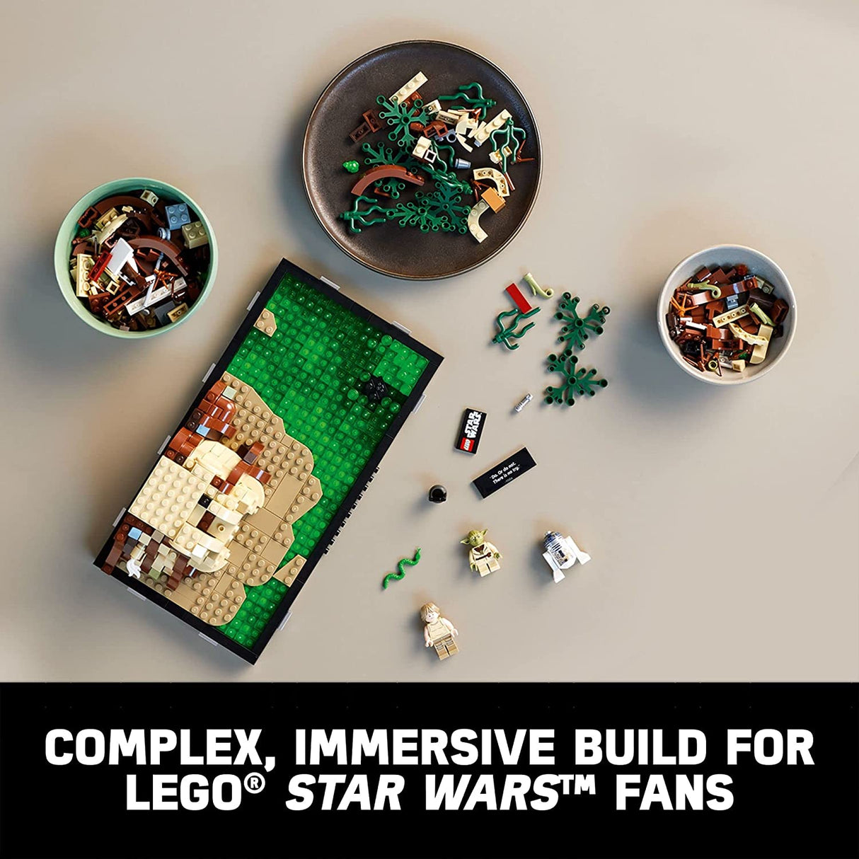 LEGO Star Wars Dagobah Jedi Training Diorama 75330 Juego de construcción para adultos (1000 piezas)