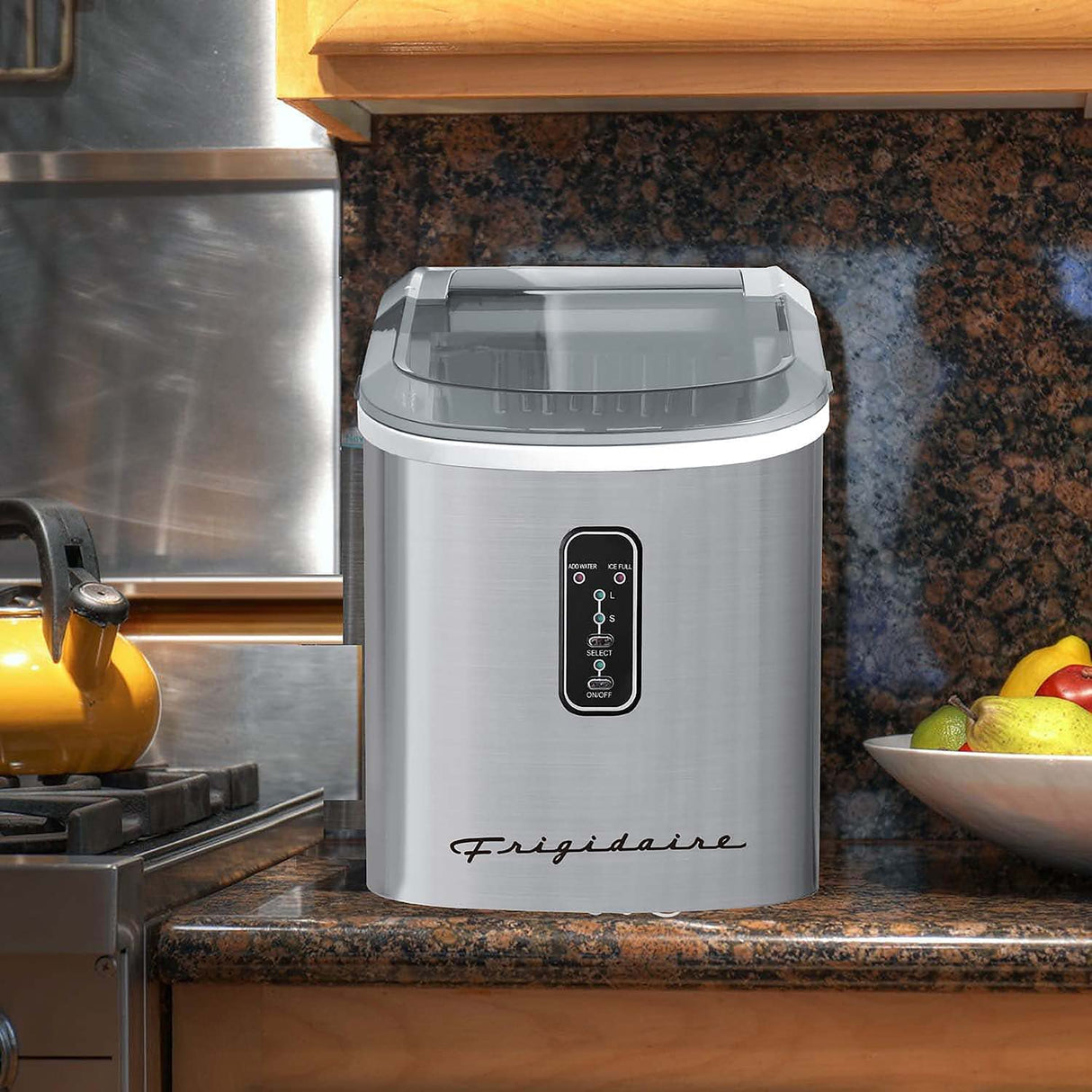 Frigidaire EFIC103-AMZ-SC Encimera para hacer cubos de hielo de gran tamaño, acero inoxidable, función de autolimpieza, resistente, inoxidable - DIGVICE MX