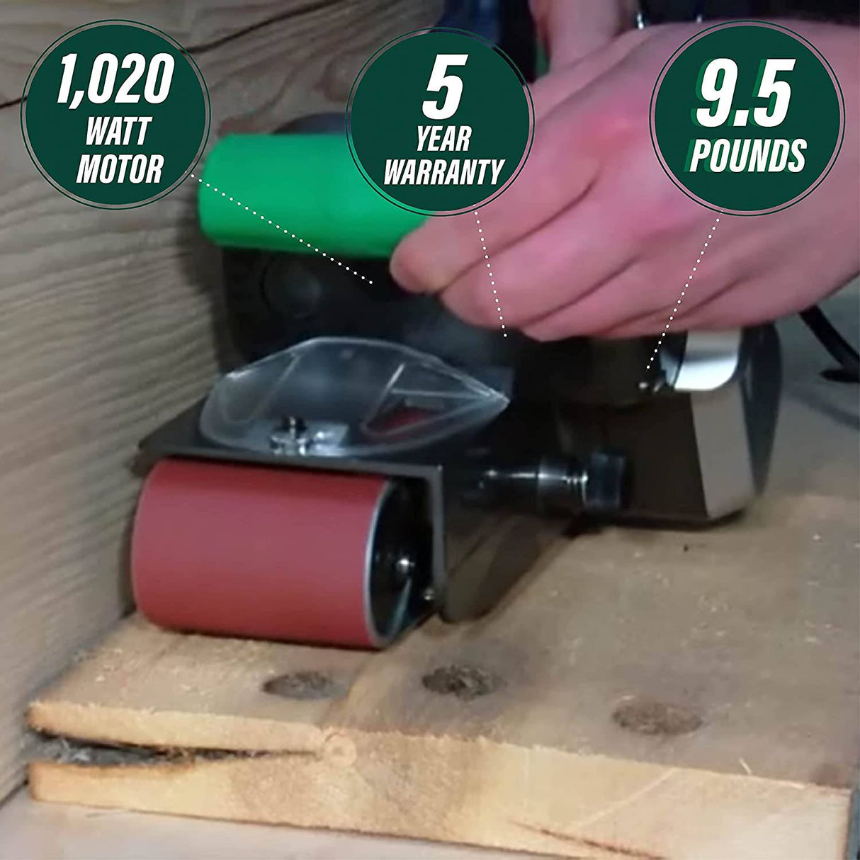 Lijadora de banda Metabo HPT | 3 x 21 pulgadas | para carpintería | Velocidad variable | Motor de 9,0 amperios | Agarre suave | SB8V2 - DIGVICE MX