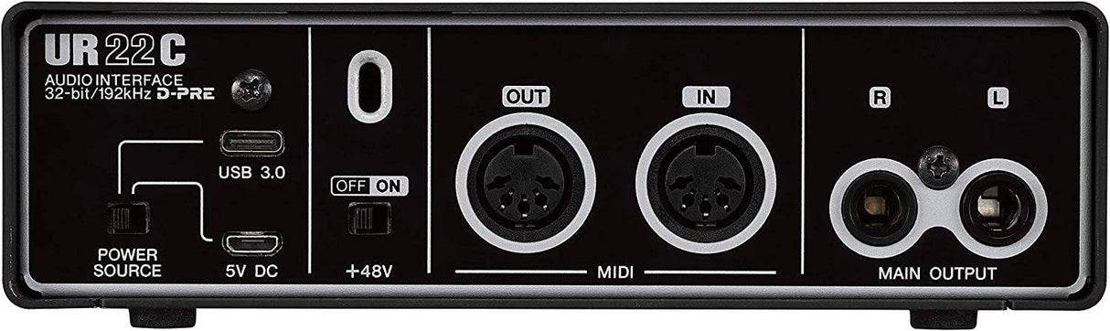 Steinberg UR22C 2x2 USB 3.0 Interfaz de audio con Cubase AI y Cubasis LE