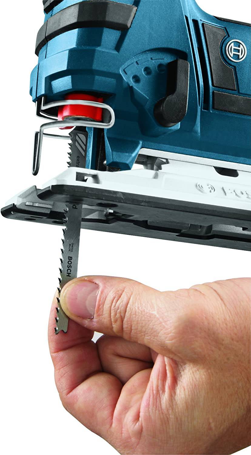 BOSCH JSH180B - Sierra caladora inalámbrica de iones de litio de 18 voltios, herramienta básica, azul - DIGVICE MX