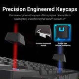 Redragon K552 Teclado mecánico para juegos RGB LED Arco iris retroiluminado Teclado con cable con interruptores rojos para Windows Gaming PC (87 teclas, negro)