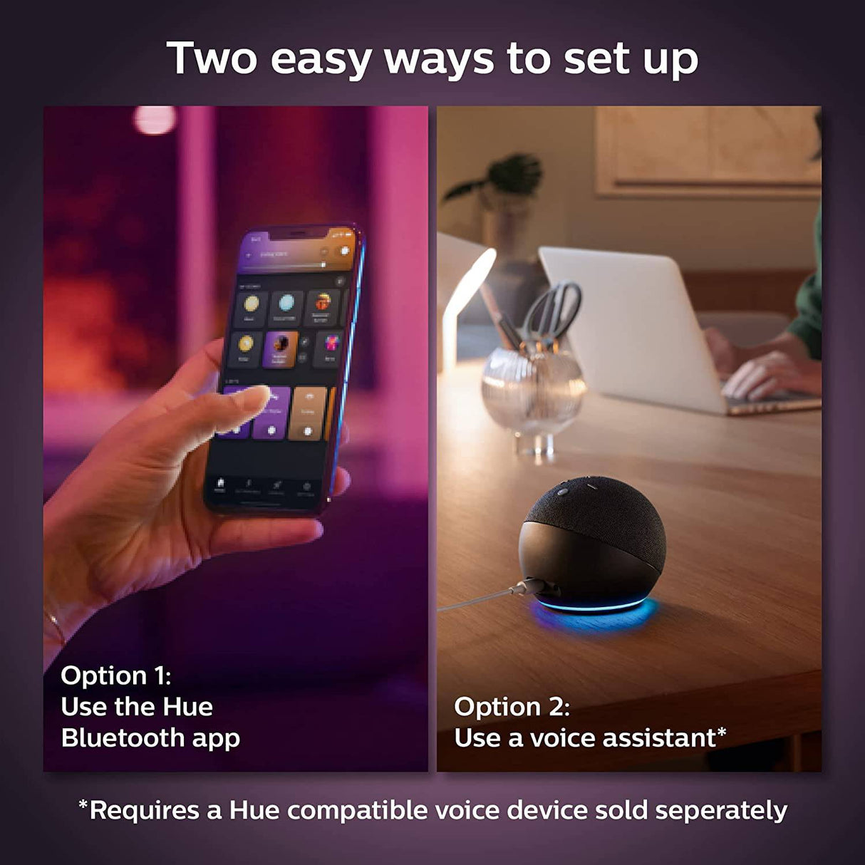 Bombilla inteligente LED Philips Hue White and Color Ambiance A19 E26, compatible con Bluetooth y Zigbee (Hue Hub opcional), funciona con Alexa y Google Assistant: un dispositivo certificado para humanos (562785), paquete de 3 - DIGVICE MX