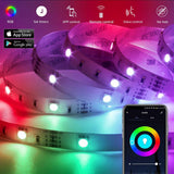 LE LED Tira de luces, WiFi Smart 32.8 pies tiras LED que cambian de color, SMD 5050 LED cuerda de luz, aplicación y control remoto, cinta de luz para dormitorio, hogar y cocina - DIGVICE MX