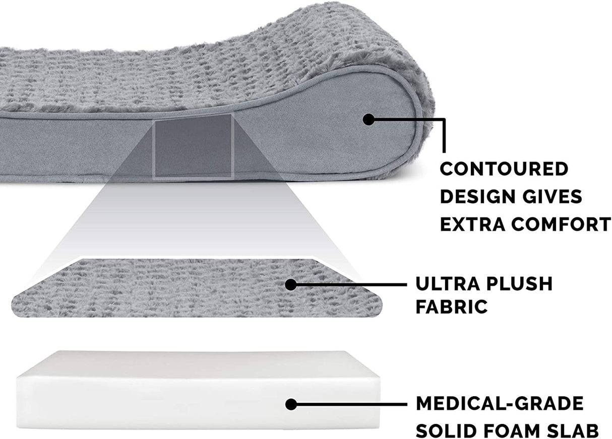 Furhaven Camas ortopédicas, de gel y de espuma viscoelástica para perros pequeños, medianos y grandes - Colchón ergonómico Contour Luxe Lounger Dog Bed y más LARGE - DIGVICE MX