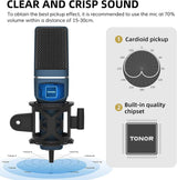 TONOR Micrófono USB, condensador cardioide para computadora, micrófono para juegos de PC con soporte de trípode y filtro pop para transmisión, podcasting, grabación de voz, compatible con computadora portátil de escritorio con Windows, TC-777