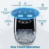 FREE VILLAGE - Máquina para hacer hielo para encimera, función de autolimpieza, portátil de 26 libras/24 horas, 9 hielo listo en 6 minutos, compacta con cuchara para hielo y cesta - DIGVICE MX