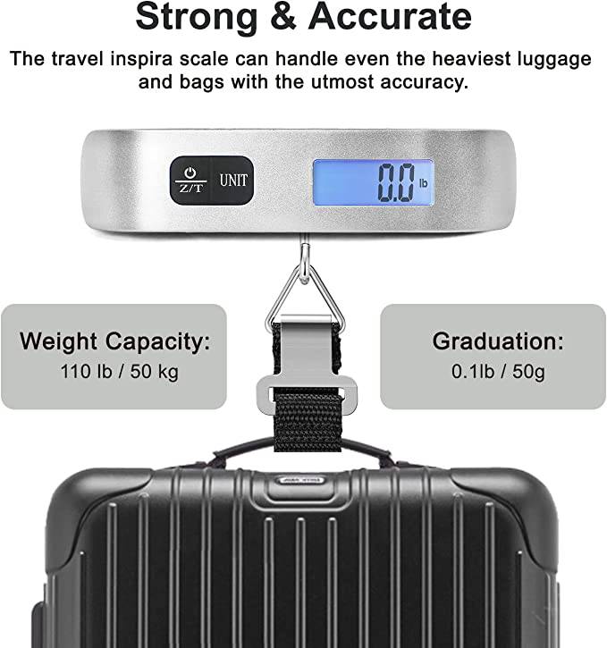 Travel inspira - báscula de equipaje colgante digital portátil