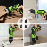 Huepar Destornillador inalámbrico 4V 1.5Ah Max 6Nm Kit de destornillador eléctrico Recargable Pistola de tornillo con 4 accesorios de repuesto-2 Luz LED, 9+1 Ajuste de par y Juego de 35 bits, Cable USB para el hogar DIY CS04 - DIGVICE MX