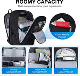 BAGSMART  - Mochila para computadora portátil para hombres y mujeres Mochilas de viaje expandibles para computadora de 17.3 pulgadas con puerto de carga resistente al agua