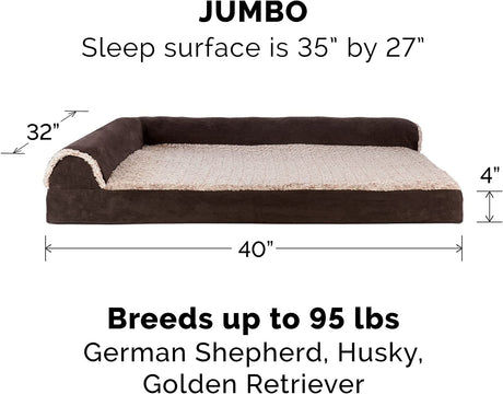 Furhaven Cama para perros ortopédico, gel refrescante y espuma viscoelástica JUMBO - DIGVICE MX