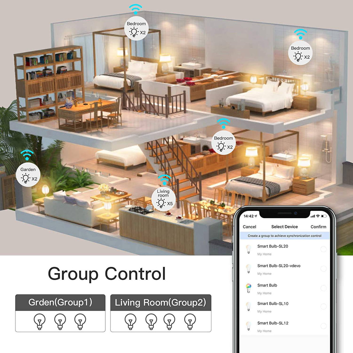 LOPOO Bombilla inteligente, bombilla LED blanca cálida/fría regulable, compatible con Alexa y Google Home, A19 E26 9 W (equivalente a 60 W) 800 lúmenes, no requiere concentrador, luces inteligentes para el hogar (4 unidades) (SL22) - DIGVICE MX