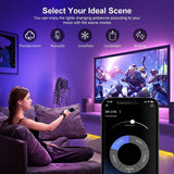Nexillumi Tira de luces LED de 6.56 pies para TV LED de retroiluminación para TV de 24 a 60 pulgadas, tira de LED RGB alimentada por USB, control de aplicaciones, sincronización con música, iluminación polarizada, 5050 RGB para espejo, PC, Android iOS - DIGVICE MX