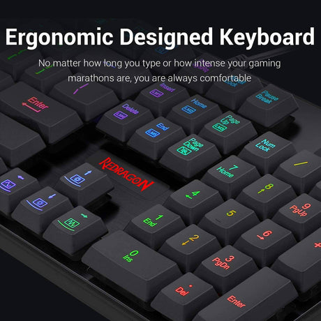 Redragon S107 - Combo de teclado y mouse para juegos