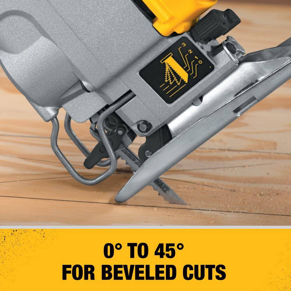 Sierra caladora DEWALT, manija superior, 5.5 amperios, con cable (DW317K) - DIGVICE MX