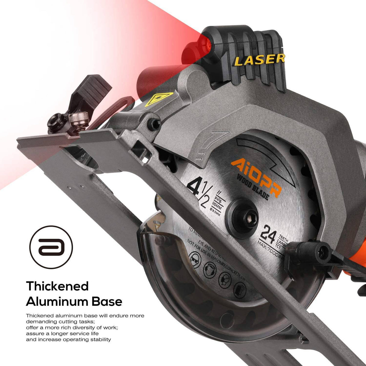 Minisierra circular de 5,8 A, sierra eléctrica de 3500 RPM con hojas 24T  40T para madera y plástico Eccomum Sierra eléctrica