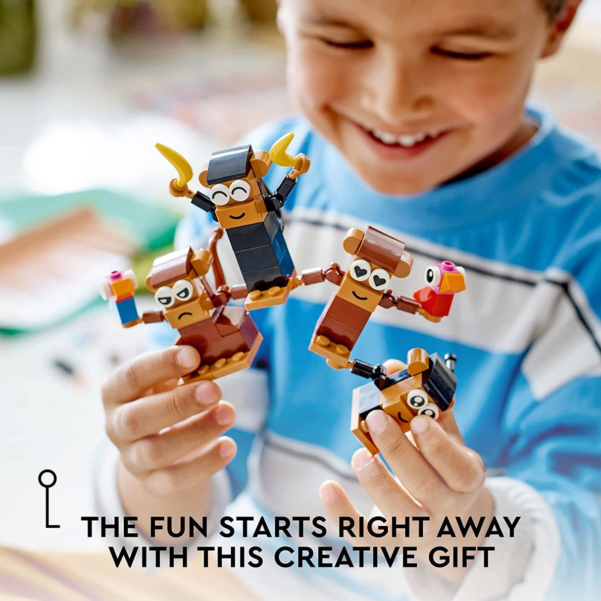 LEGO Classic Creative Monkey Fun 11031 Juego de juguetes de construcción para niños, niños y niñas a partir de 5 años (135 piezas)