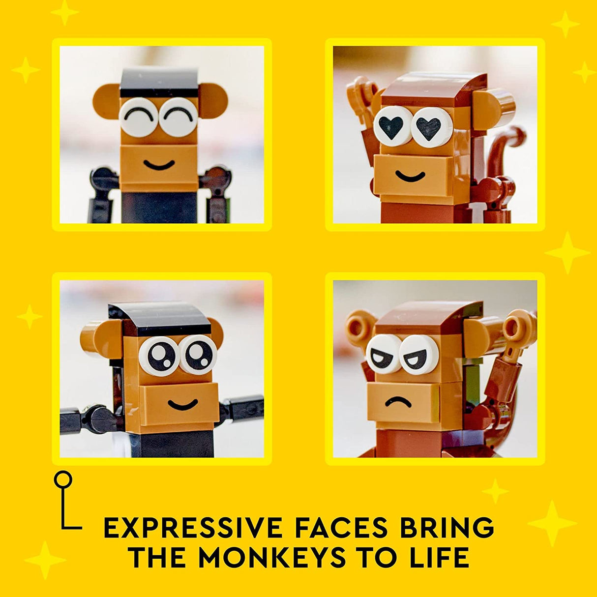 LEGO Classic Creative Monkey Fun 11031 Juego de juguetes de construcción para niños, niños y niñas a partir de 5 años (135 piezas)