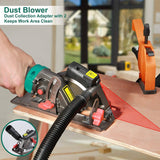 Sierra circular, minisierra circular eléctrica HYCHIKA 6.2A, guía láser, 6 hojas (4-1/2"), profundidad máxima de corte 1-11/16'' (90°), mango de goma, cable de 10 pies, ideal para madera Cortes de plástico de azulejos de metal blando - DIGVICE MX