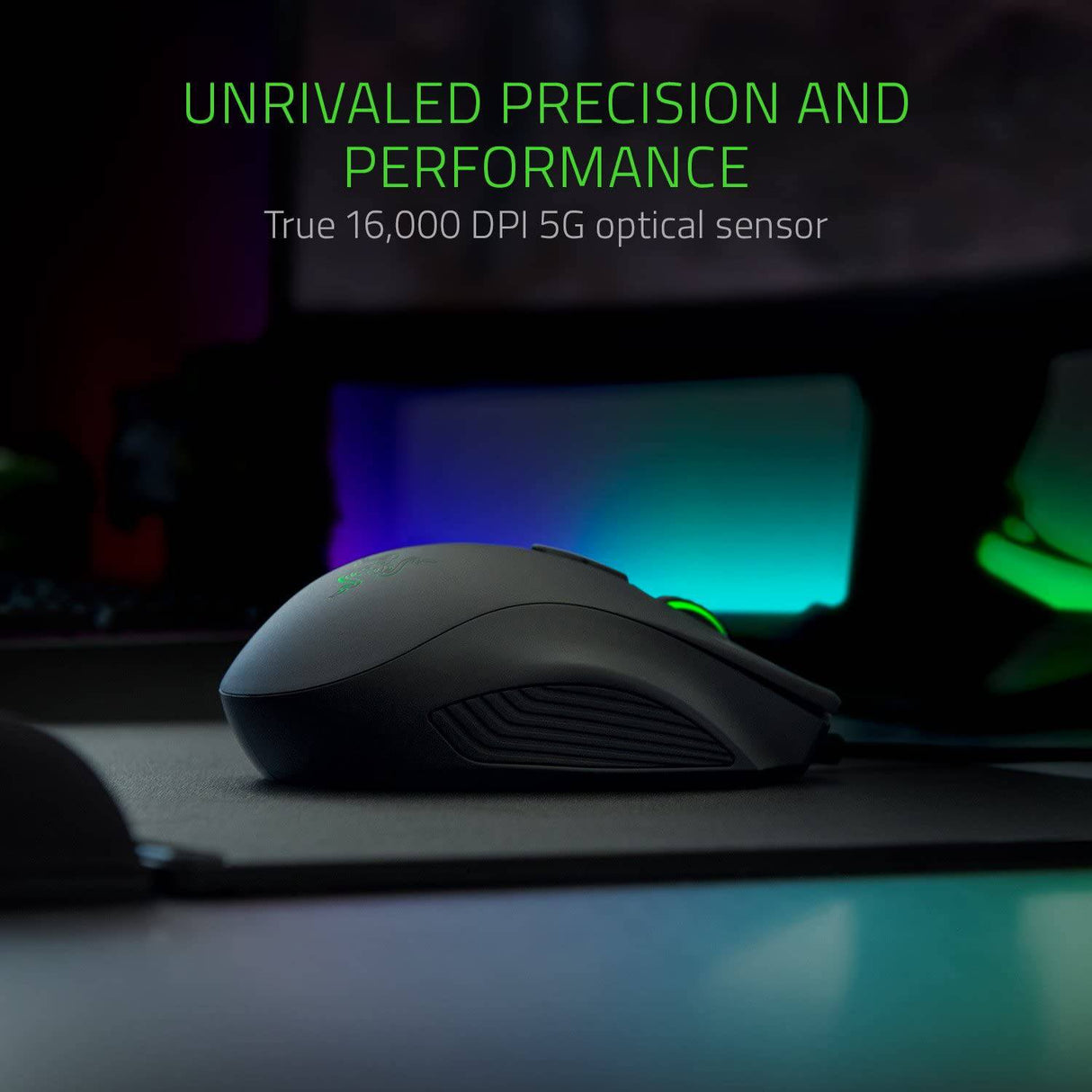 Razer Naga Trinity - Ratón para juegos: Sensor óptico de 16,000 DPI - Iluminación Chroma RGB - Placa lateral intercambiable con configuraciones de 2, 7, 12 botones - Interruptores mecánicos