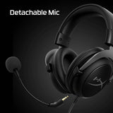 HyperX Cloud II - Auriculares para juegos, sonido envolvente 7.1, almohadillas de espuma viscoelástica, marco de aluminio duradero, micrófono desmontable, funciona con PC, PS5, PS4, Xbox Series X|S, Xbox One - Rojo