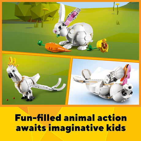 LEGO Creator 3in1 White Rabbit 31133 Juego de juguetes de construcción para niños, niños y niñas a partir de 8 años (258 piezas)