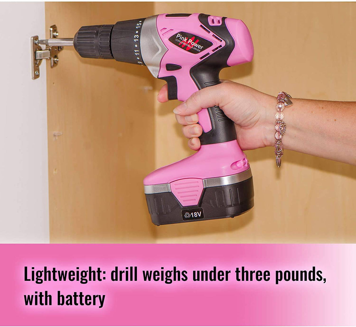 Pink Power Caja de herramientas rosa para mujer Caja de