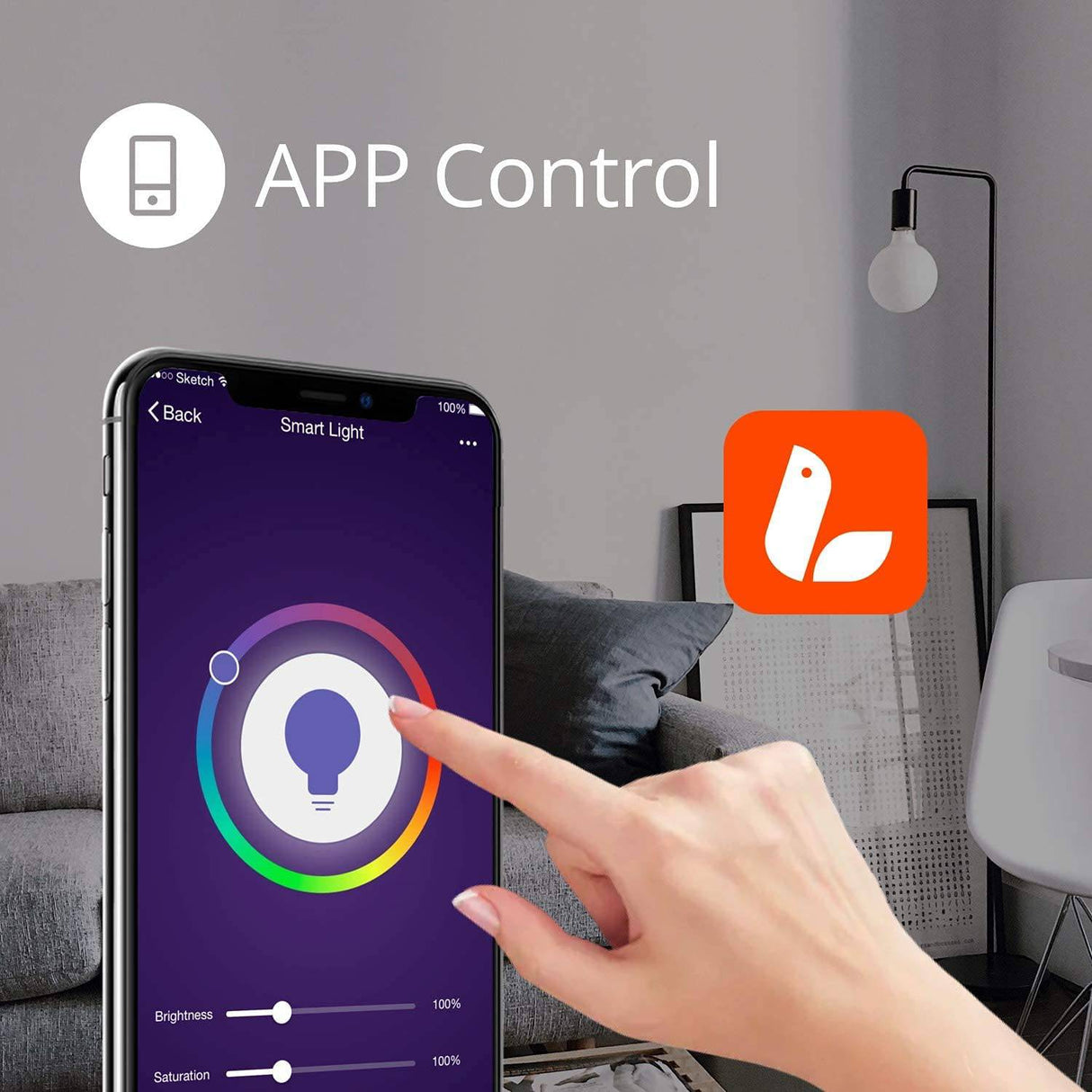 EZSMTIOT  - Bombillas inteligentes, E26 9W 800lm, bombilla LED WiFi A19 RGB que cambia de color, regulable, compatible con Alexa, Google Home, Siri e IFTTT, no requiere concentrador, 1 paquete - DIGVICE MX