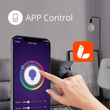 EZSMTIOT  - Bombillas inteligentes, E26 9W 800lm, bombilla LED WiFi A19 RGB que cambia de color, regulable, compatible con Alexa, Google Home, Siri e IFTTT, no requiere concentrador, 1 paquete - DIGVICE MX