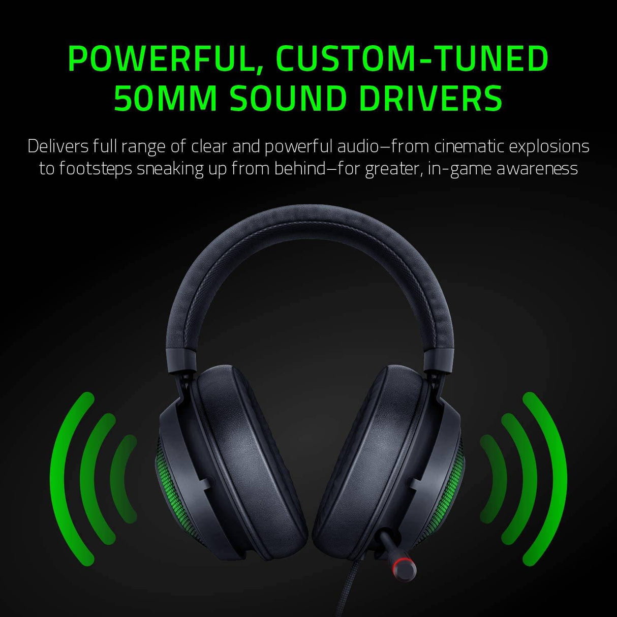 Razer Kraken Ultimate RGB USB Gaming Headset: THX 7.1 Spatial Surround Sound - Chroma RGB Lighting - Micrófono retráctil con cancelación activa de ruido - Marco de aluminio y acero - para PC y Mac - Negro clásico