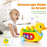 LACCHOUFEE Juguetes para bebés, Pato musical para gatear - B0B9998DCQ