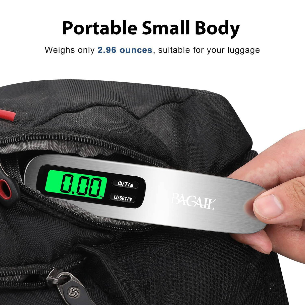 Báscula de peso de equipaje para maletas 110 libras, accesorios de viaje,  básculas colgantes digitales de viaje de alta precisión, 110.2 lbs (blanco)