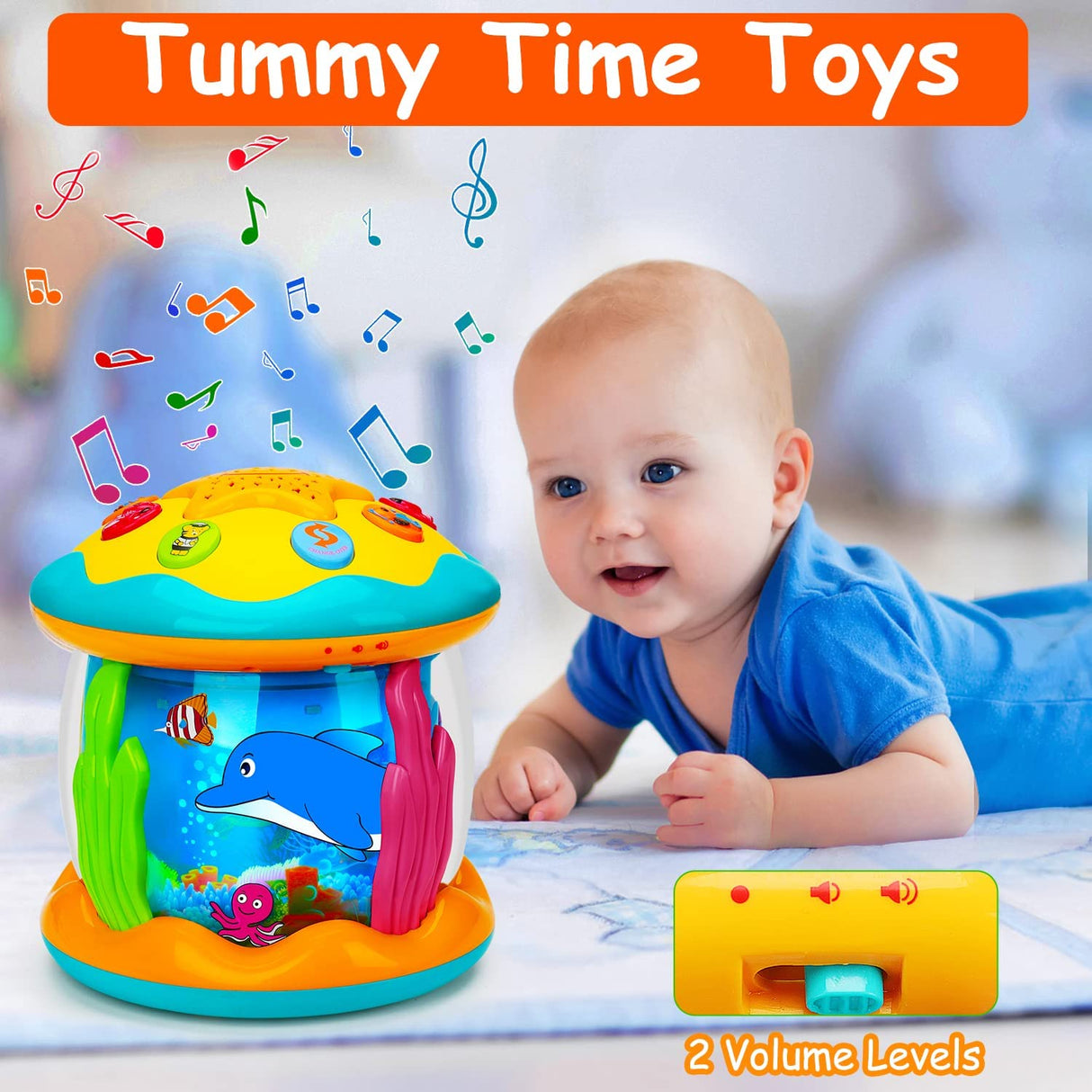 Juguetes para bebés a partir de 12 meses, instrumentos musicales para niños  pequeños, juguetes giratorios con luz para 12-18 meses, 1, 2, 3 años o