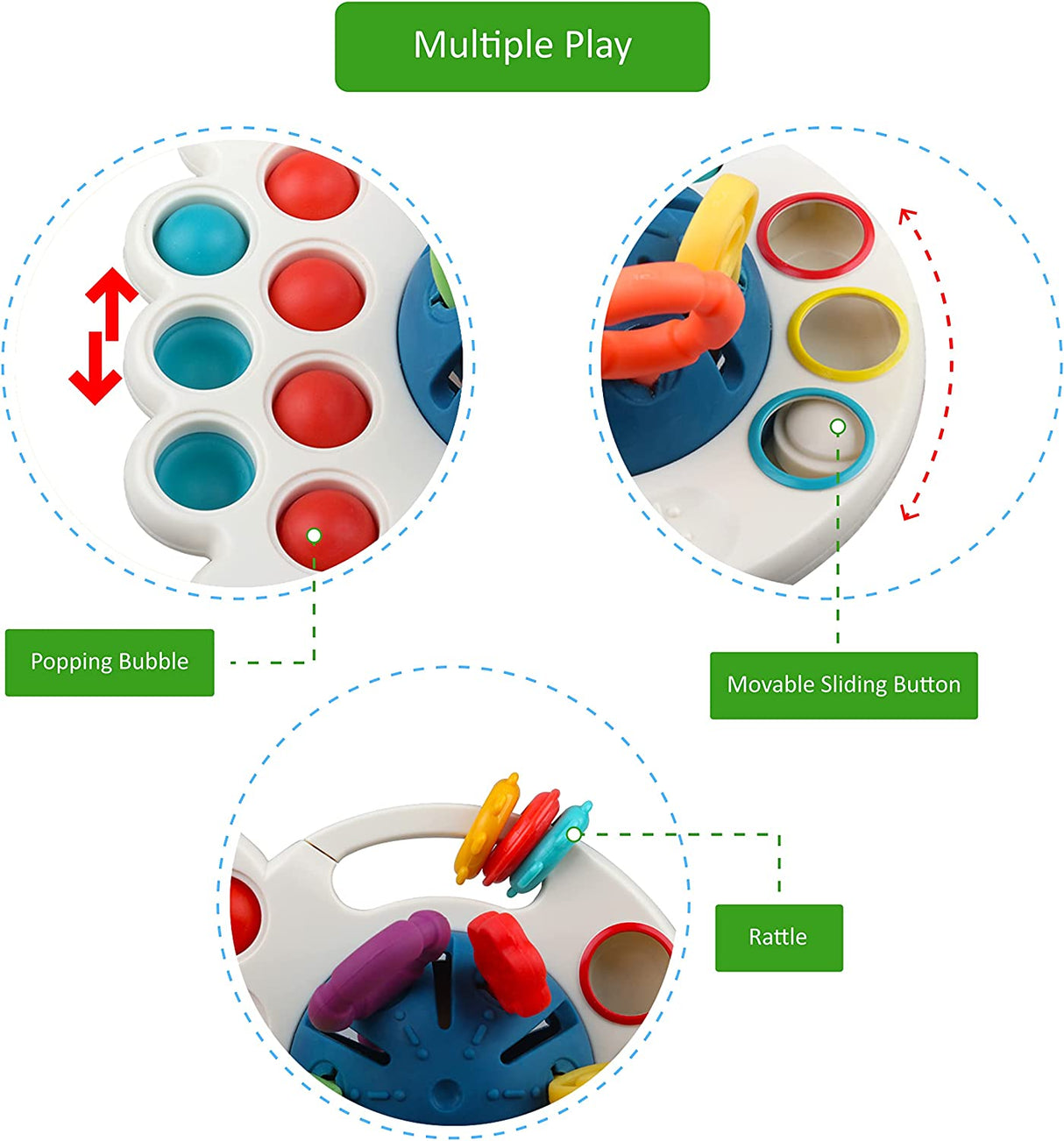 Juguetes sensoriales Montessori para bebés, Actividades educativas