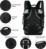 Lubardy - Mochila de viaje para hombres y mujeres Mochila de transporte aprobada para vuelo de 17 pulgadas Impermeable Grande 40L