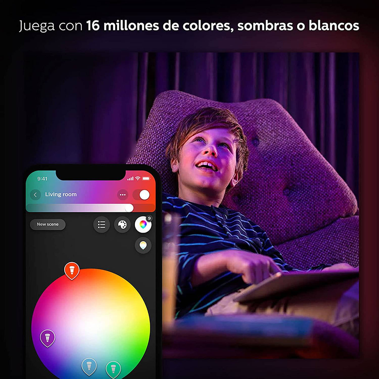 Philips Hue 468942 Single Premium BR30 Smart Bulb Downlight para latas empotradas de 5-6 pulgadas, 16 millones de colores (se requiere Hue Hub, funciona con Alexa), versión antigua, blanco y ambiente de color - DIGVICE MX