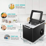 CROWNFUL - Máquina para hacer hielo , 9 cubitos de hielo listos en 8 minutos, cubitos de hielo de 26 libras en 24 horas, máquina eléctrica para hacer hielo con cuchara y cesta - DIGVICE MX