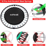 FirstE  - Trampolin de fitness plegables de 40 pulgadas, reboteador recreativo para trampolín de salto Excersize para niños y adultos en interiores y exteriores, carga máxima de 330 libras