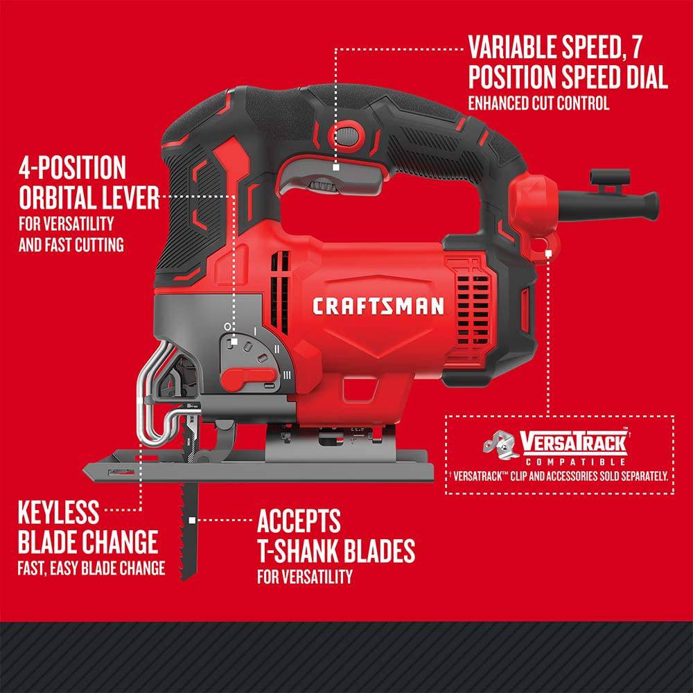 CRAFTSMAN Sierra caladora, 6.0 amperios, con cable (CMES612) - DIGVICE MX