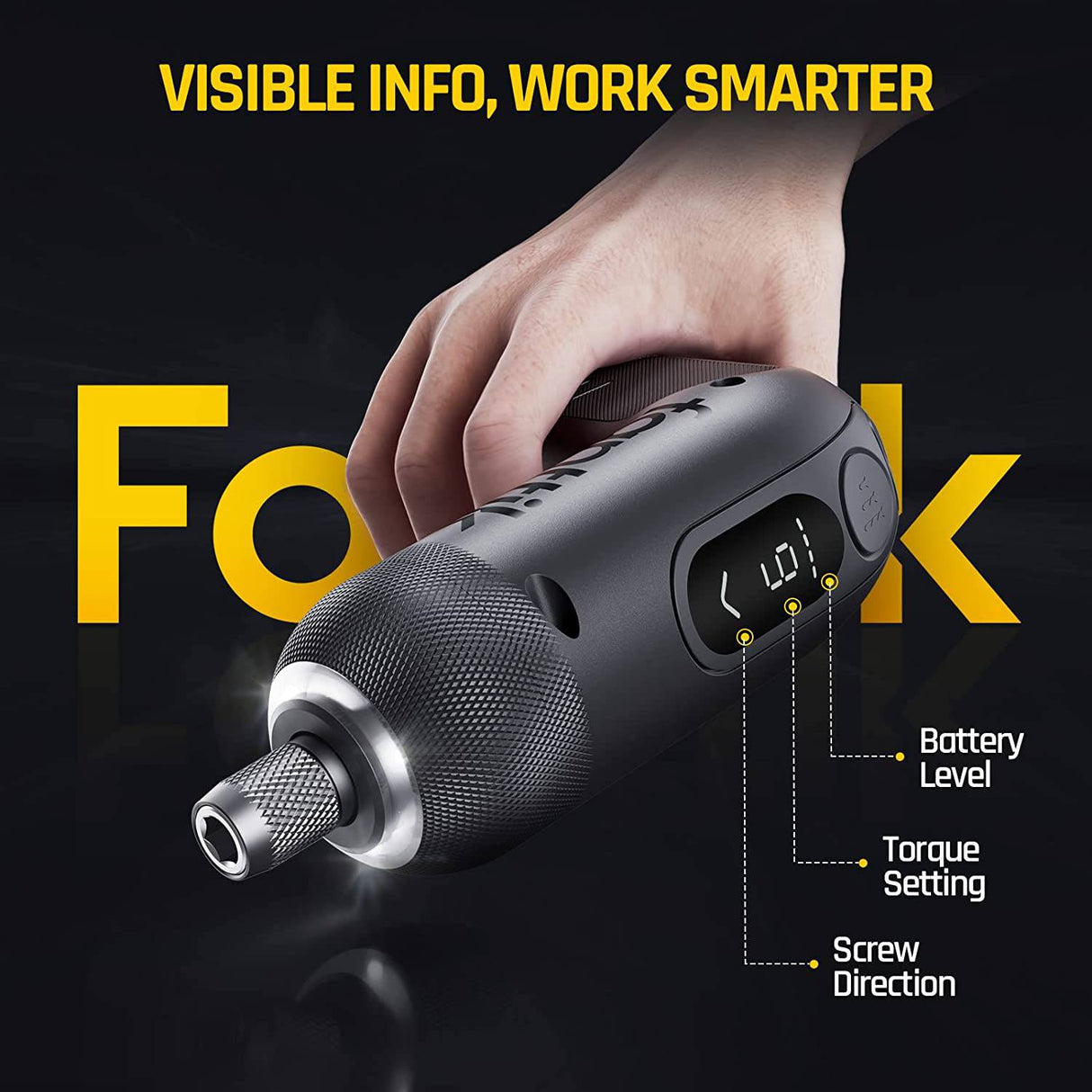 Fanttik Kit Destornillador Inalámbrico 14pcs, Pantalla Digital, Li-ion 2000mAh, 6 Marchas 0.5-6 Nm Juego Destornillador Eléctrico Recargable 3.6V con Cable USB, LED Frontal, Gris - NEX L1 Pro - DIGVICE MX