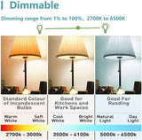 FOSMART - Bombilla inteligente con luz blanca suave, 16 millones de bombillas RGB que cambian de color regulables, funciona con Alexa, Google Home, E26 7,5 W (equivalente a 60 W), solo WiFi de 2,4 GHz, no requiere concentrador (4 unidades) - DIGVICE MX