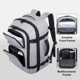 Dinictis - Mochila de viaje para portátil de 40 l para hombres y mujeres, compatible con portátiles de 17 pulgadas, mochila para maleta aprobada para llevar en vuelo, resistente al agua, mochila de fin de semana para la noche, gris