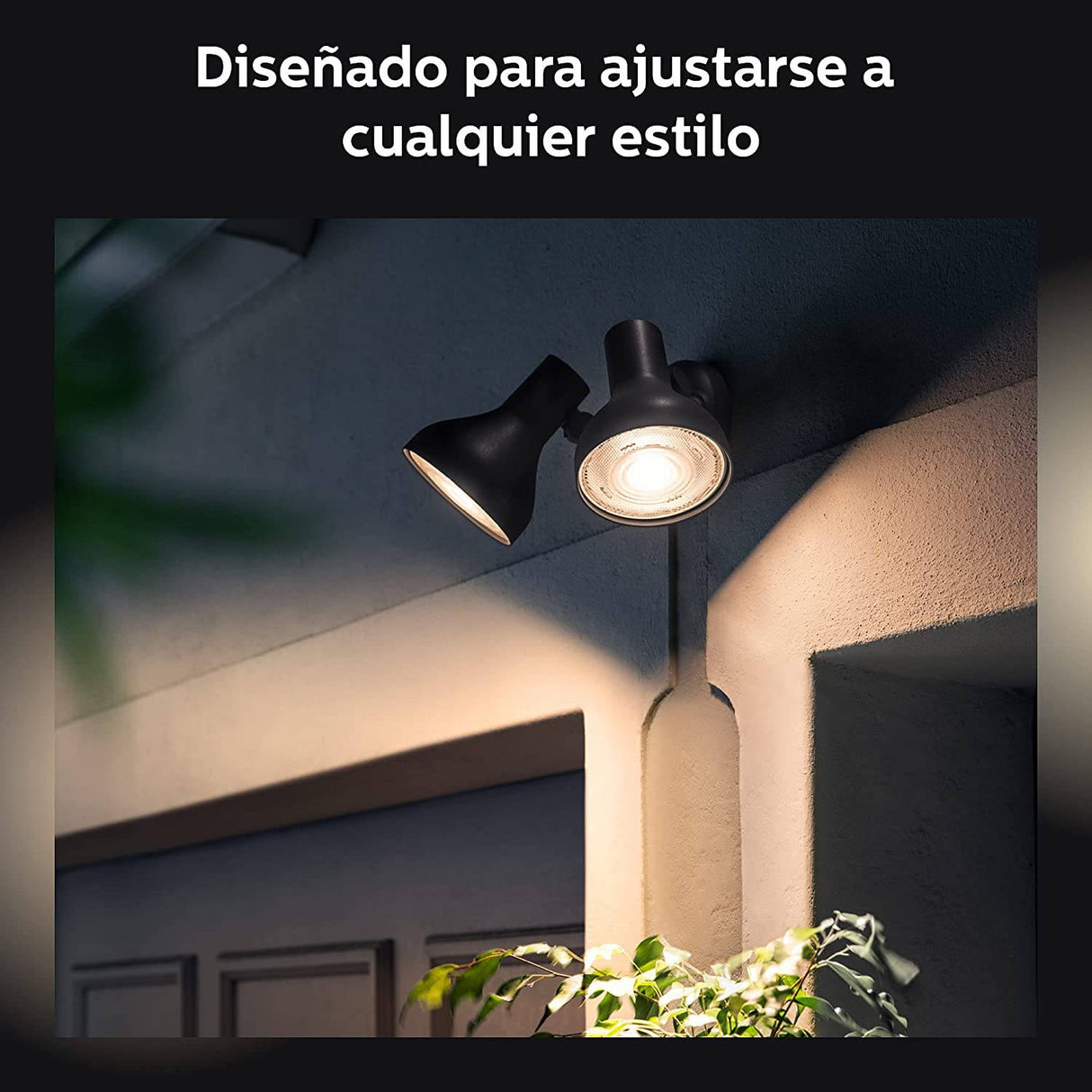 Bombillas inteligentes Philips Hue White Outdoor PAR38 de 13 W (se requiere Hub Philips Hue), 2 bombillas inteligentes LED PAR38 blancas, funciona con Alexa, Apple HomeKit y Google Assistant - DIGVICE MX