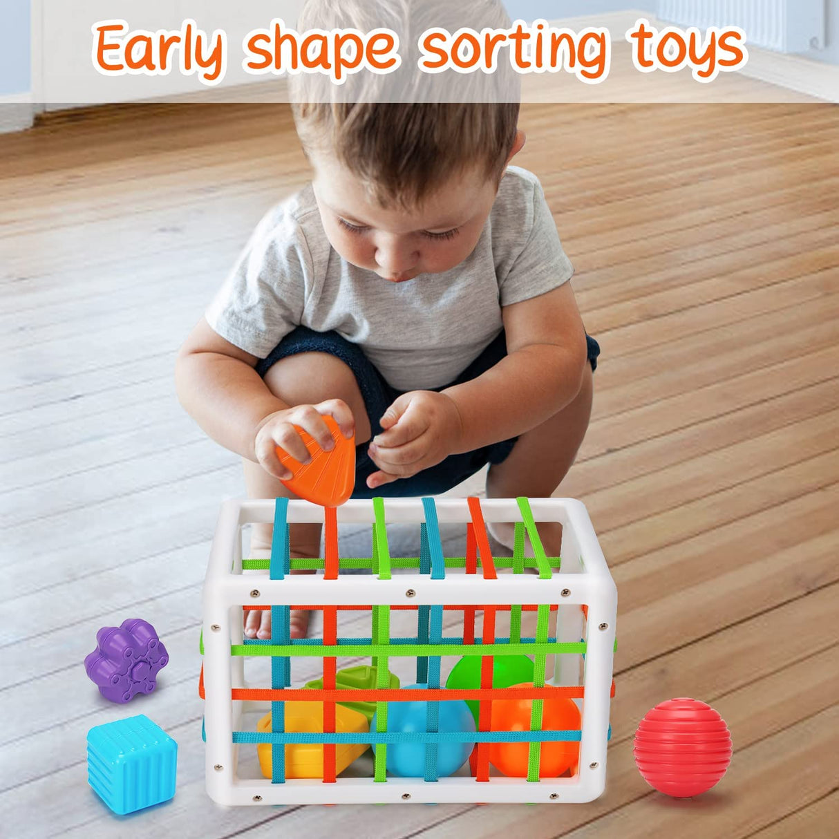 Tsomtto - Juguetes sensoriales para clasificar formas de cubos - HE0289