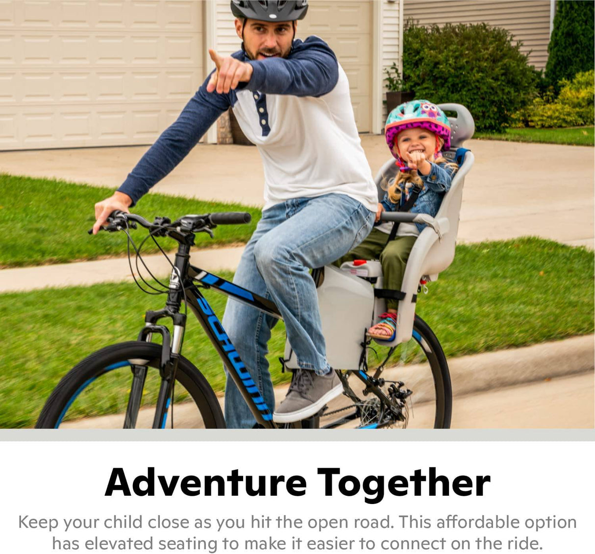Schwinn Deluxe Portabebés montado en bicicleta/Asiento de bicicleta para niños, niños pequeños y niños - DIGVICE MX