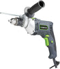 Genesis GHD1275 Taladro de martillo reversible de velocidad variable de 7,5 amperios con llave de mandril ajustable, mango de control lateral, botón de bloqueo, mango auxiliar de 360° y medidor de profundidad - DIGVICE MX