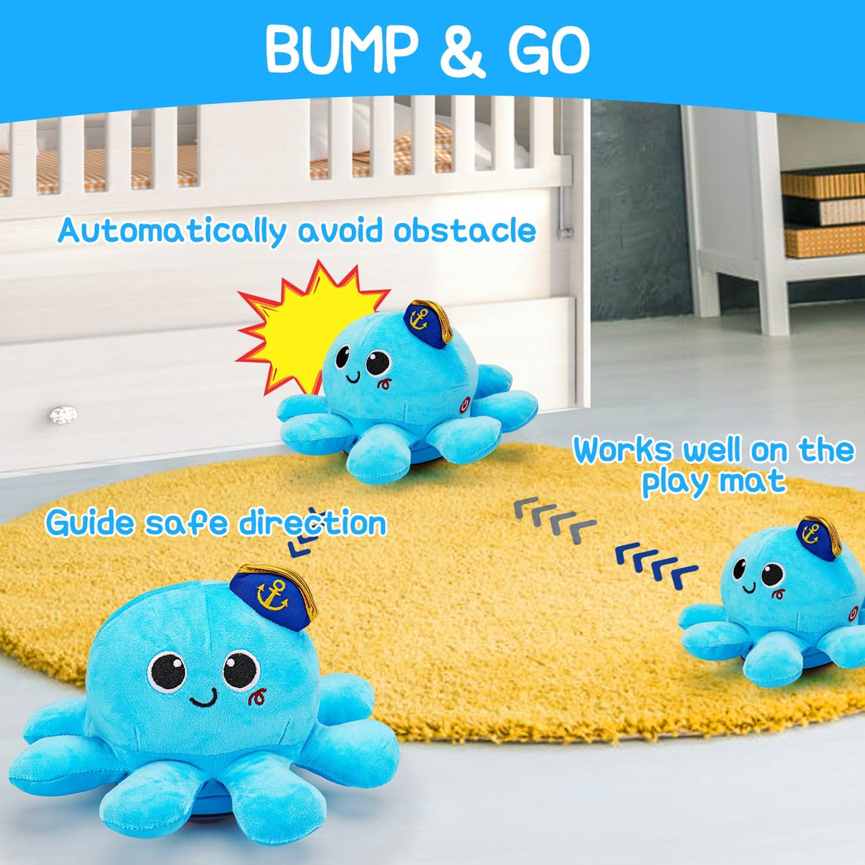 Tsomtto - Pulpo de peluche musical - B0BC1NLY9S