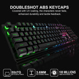 NPET K10 - Teclado para juegos, retroiluminación RGB, diseño resistente a derrames, teclas multimedia, teclado de membrana USB silencioso y silencioso para escritorio, computadora, PC (negro)